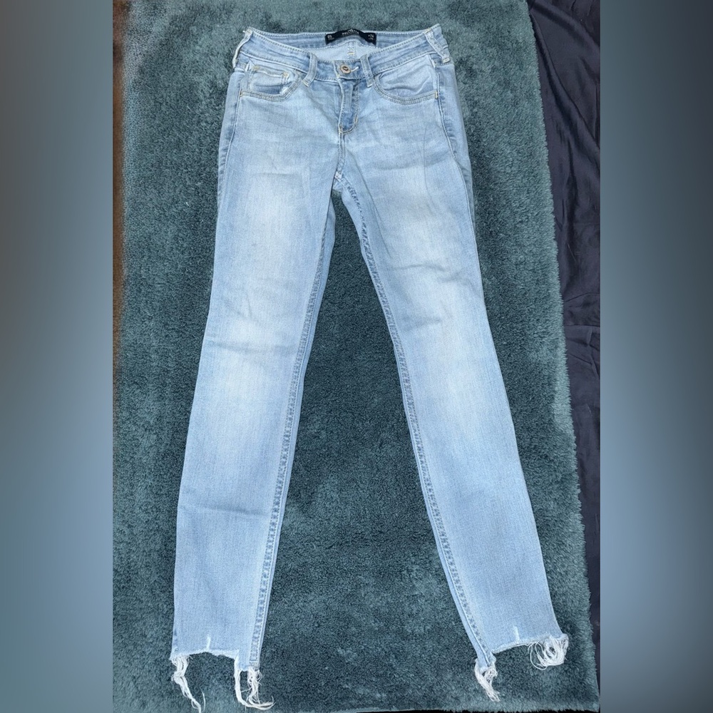 Hollister Light Wash Low Rise Skinny Jeans